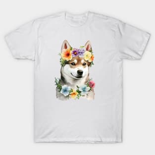 Husky flower T-Shirt